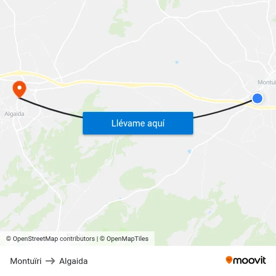 Montuïri to Algaida map