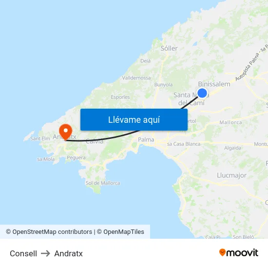 Consell to Andratx map