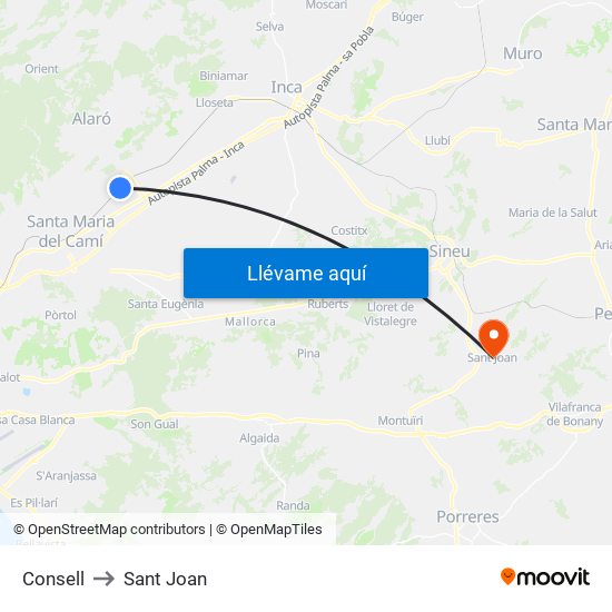 Consell to Sant Joan map