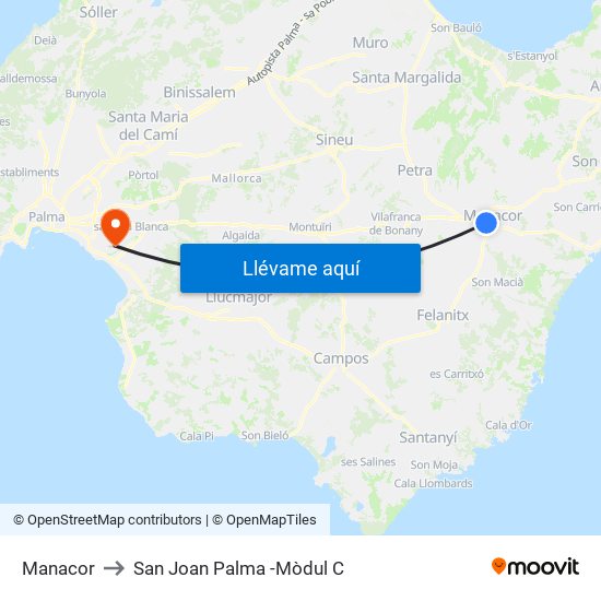 Manacor to San Joan Palma -Mòdul C map