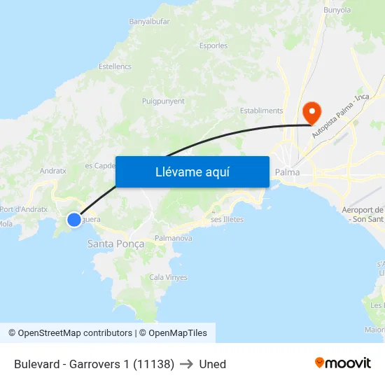 Bulevard - Garrovers 1 (11138) to Uned map