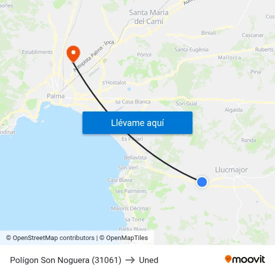 Polígon Son Noguera (31061) to Uned map