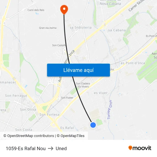1059-Es Rafal Nou to Uned map