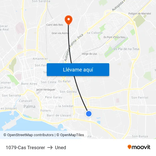 1079-Cas Tresorer to Uned map