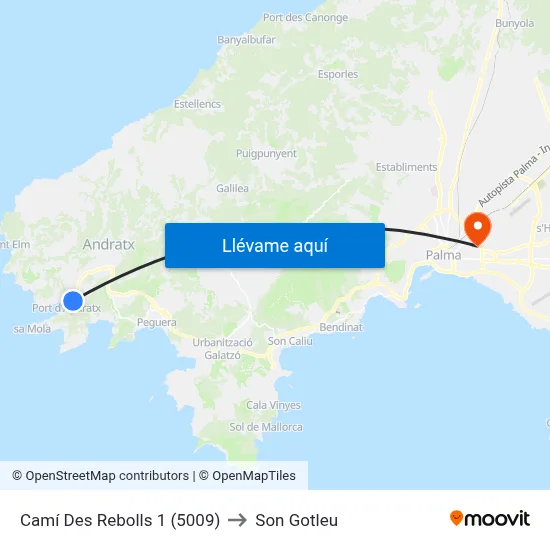 Camí Des Rebolls 1 (5009) to Son Gotleu map