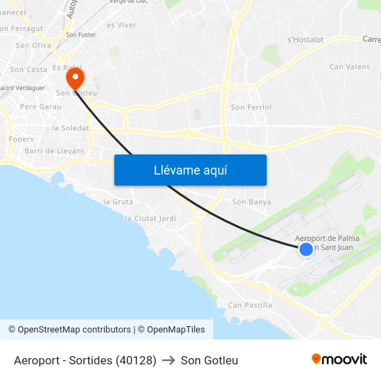 Aeroport - Sortides (40128) to Son Gotleu map