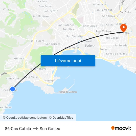 86-Cas Català to Son Gotleu map