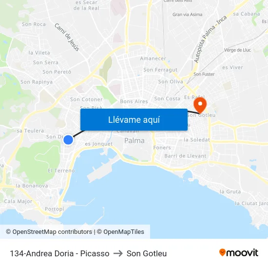 134-Andrea Doria - Picasso to Son Gotleu map