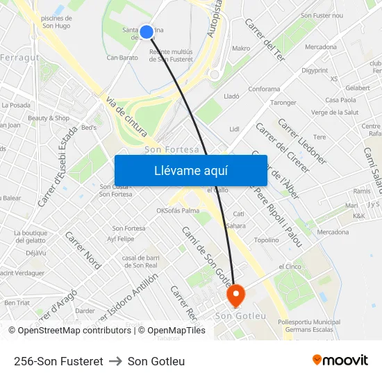 256-Son Fusteret to Son Gotleu map