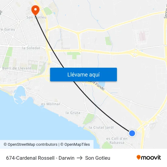674-Cardenal Rossell - Darwin to Son Gotleu map