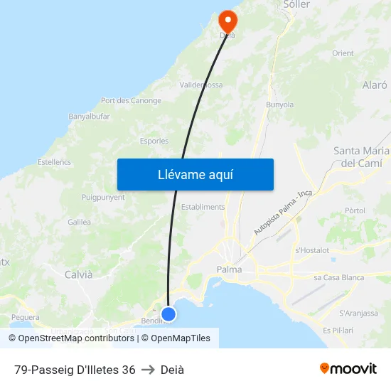 79-Passeig D'Illetes  36 to Deià map