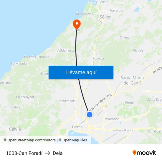 1008-Can Foradí to Deià map