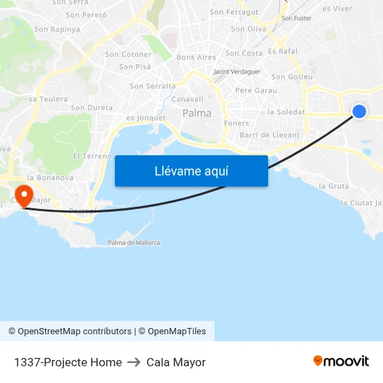1337-Projecte Home to Cala Mayor map