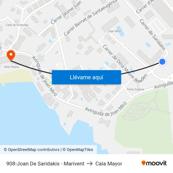 908-Joan De Saridakis - Marivent to Cala Mayor map