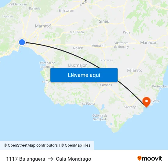 1117-Balanguera to Cala Mondrago map