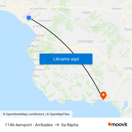1146-Aeroport - Arribades to Sa Ràpita map