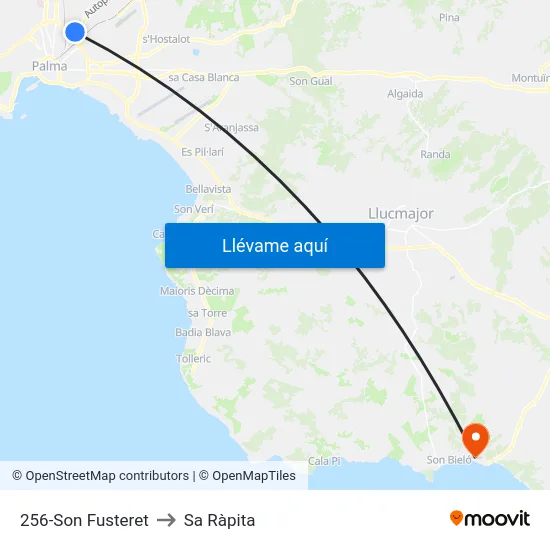 256-Son Fusteret to Sa Ràpita map