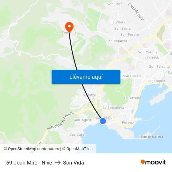 69-Joan Miró - Nixe to Son Vida map