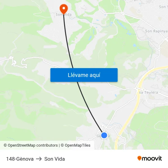 148-Gènova to Son Vida map