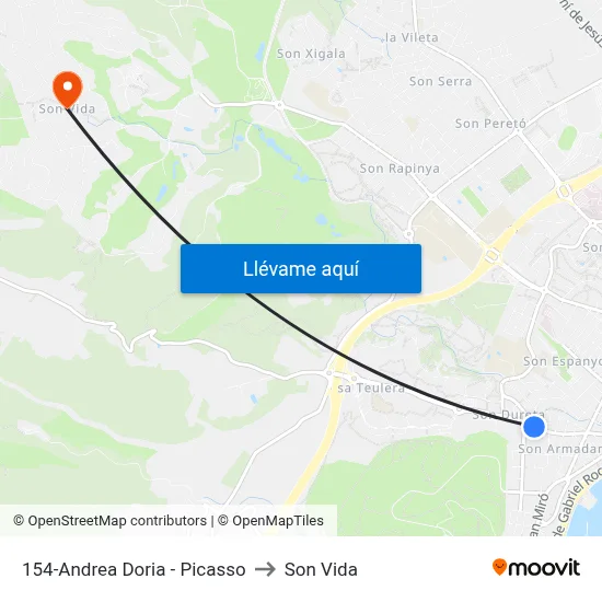 154-Andrea Doria - Picasso to Son Vida map