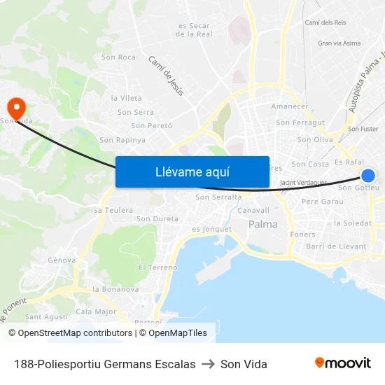 188-Poliesportiu Germans Escalas to Son Vida map