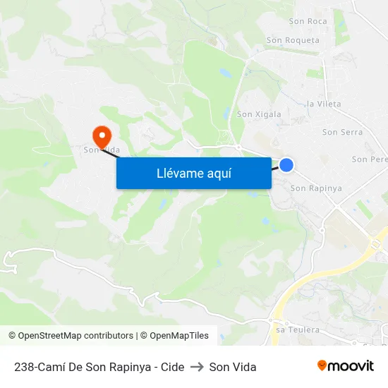 238-Camí De Son Rapinya - Cide to Son Vida map