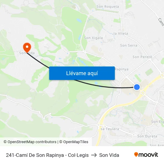 241-Camí De Son Rapinya - Col·Legis to Son Vida map