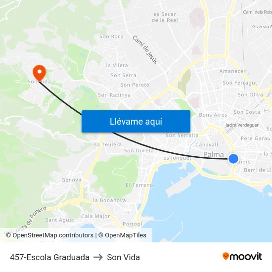 457-Escola Graduada to Son Vida map