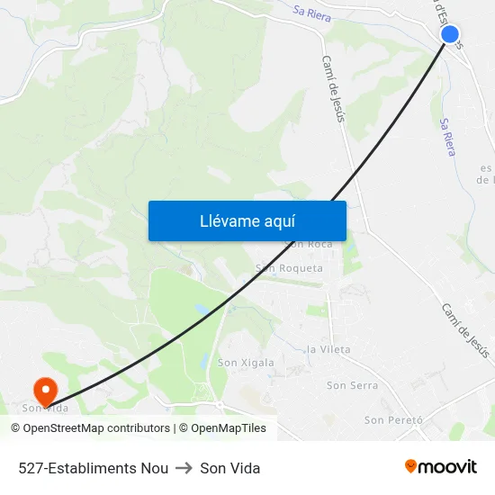 527-Establiments Nou to Son Vida map