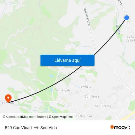 529-Cas Vicari to Son Vida map