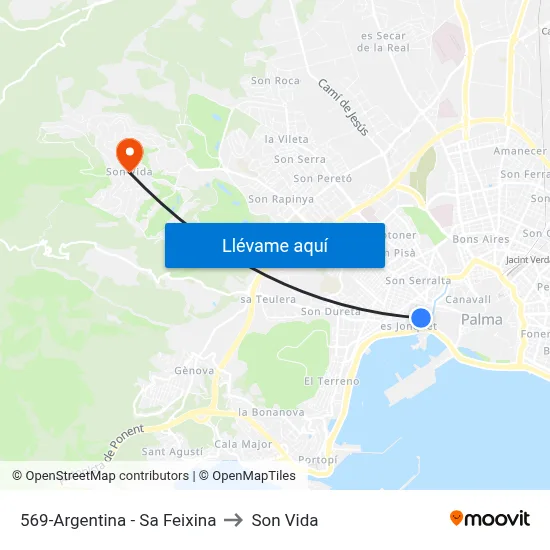 569-Argentina - Sa Feixina to Son Vida map