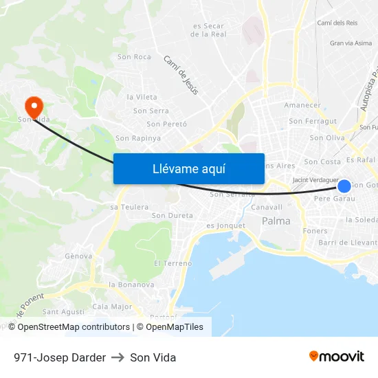 971-Josep Darder to Son Vida map