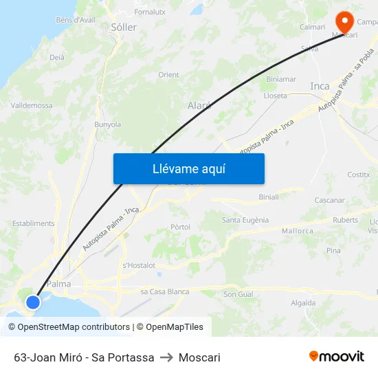 63-Joan Miró - Sa Portassa to Moscari map