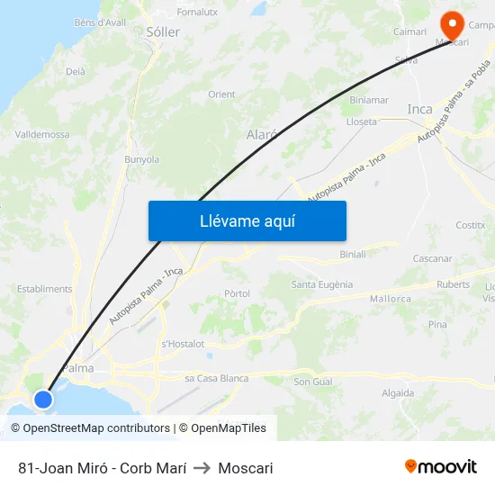 81-Joan Miró - Corb Marí to Moscari map