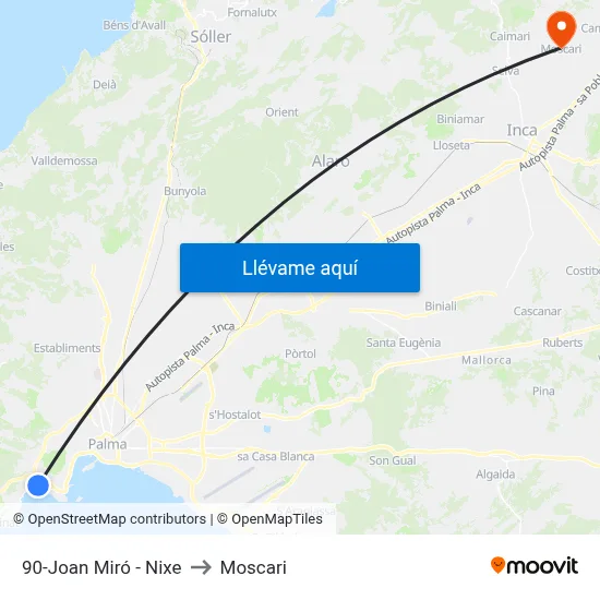 90-Joan Miró - Nixe to Moscari map