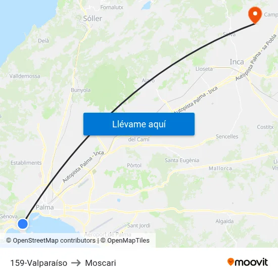 159-Valparaíso to Moscari map