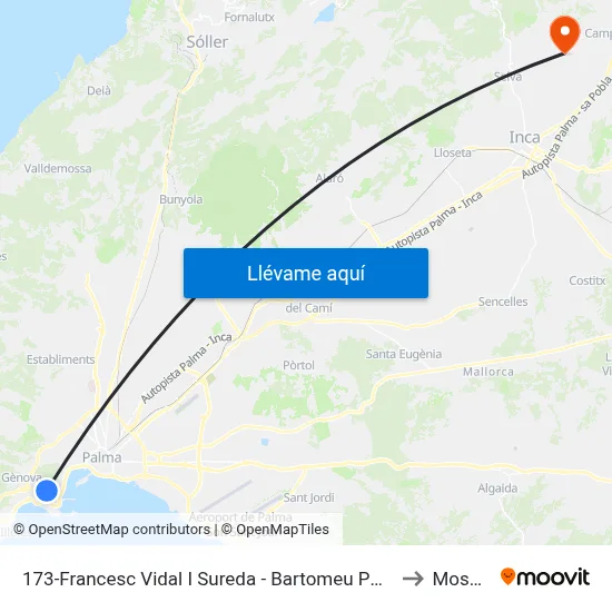 173-Francesc Vidal I Sureda - Bartomeu Pons I Coll to Moscari map