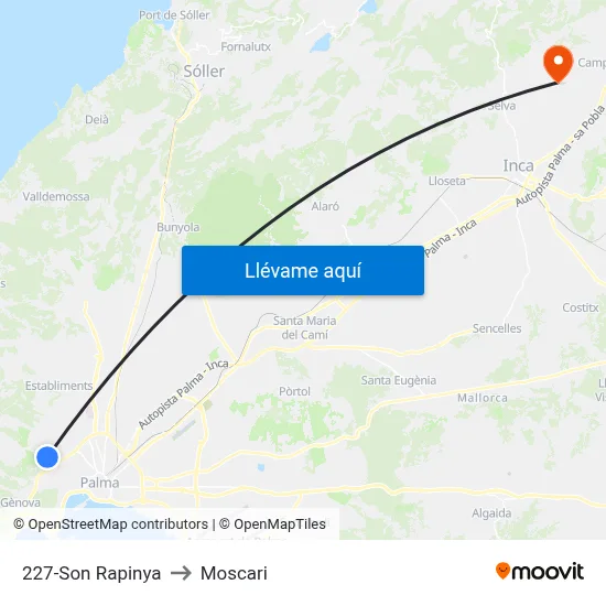 227-Son Rapinya to Moscari map