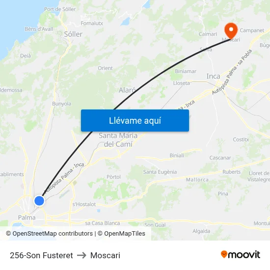 256-Son Fusteret to Moscari map