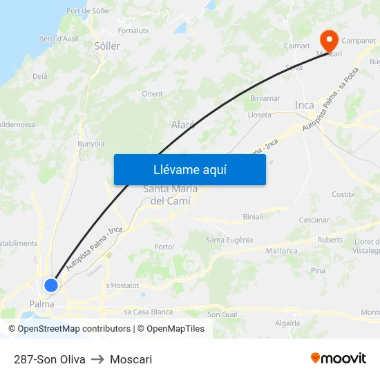 287-Son Oliva to Moscari map