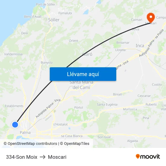 334-Son Moix to Moscari map