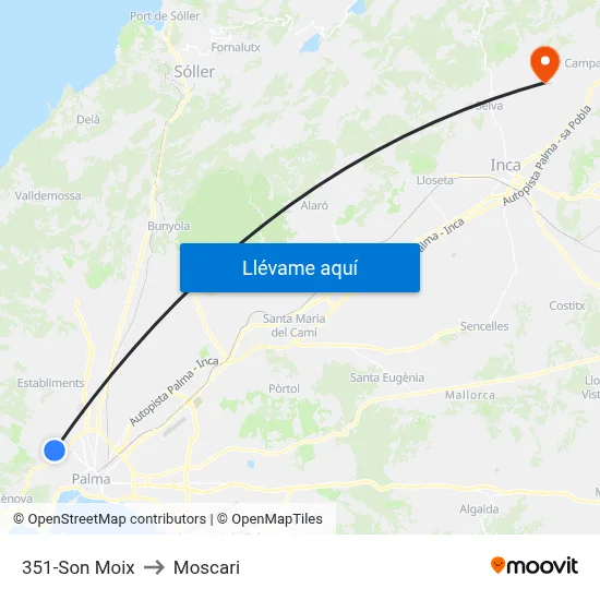 351-Son Moix to Moscari map