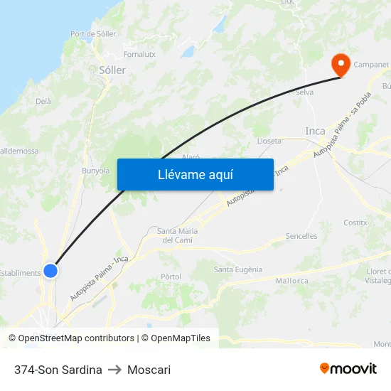 374-Son Sardina to Moscari map