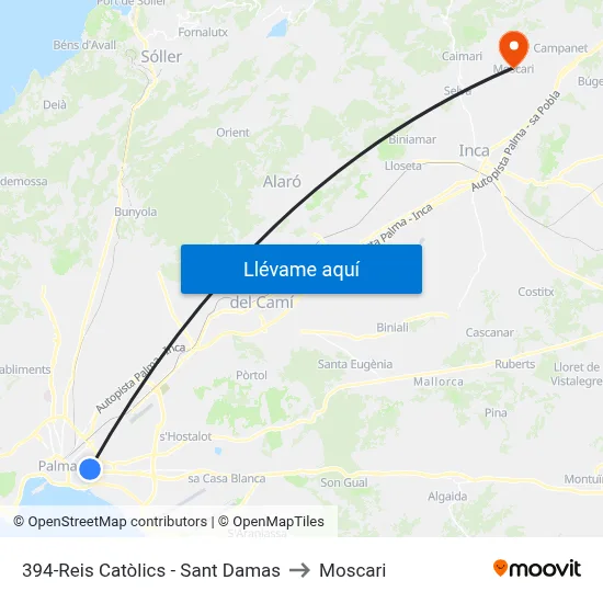 394-Reis Catòlics - Sant Damas to Moscari map