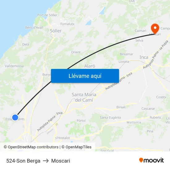 524-Son Berga to Moscari map