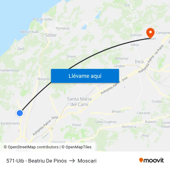 571-Uib - Beatriu De Pinós to Moscari map