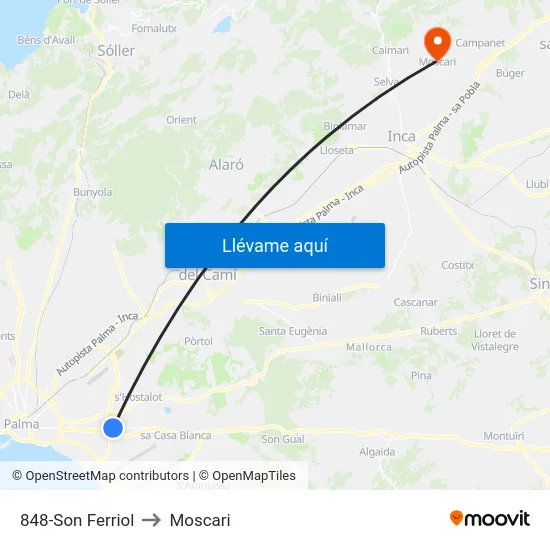 848-Son Ferriol to Moscari map
