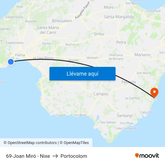 69-Joan Miró - Nixe to Portocolom map