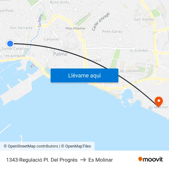 1343-Regulació Pl. Del Progrés to Es Molinar map