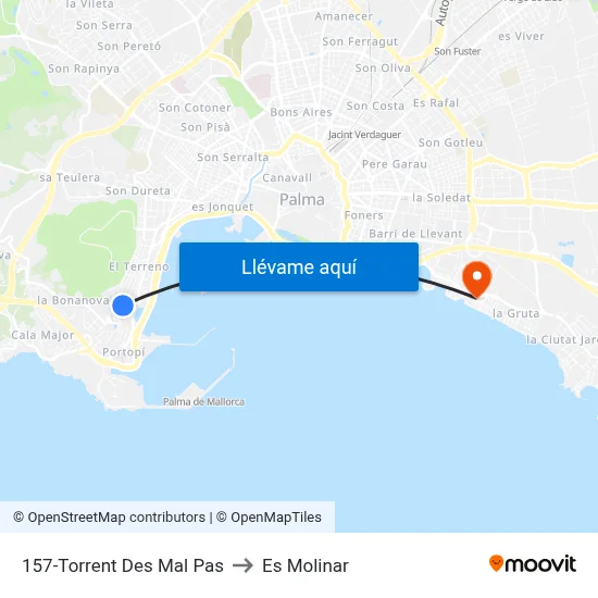 157-Torrent Des Mal Pas to Es Molinar map